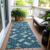 Piper Looms Chantille Geometric ACN1837 Navy Machine Washable Area Rug Runner Outdoor Lifestyle Image Feature