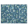Piper Looms Chantille Geometric ACN1837 Navy Machine Washable Area Rug Scatter Main Image