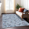 Piper Looms Chantille Geometric ACN1837 Sky Machine Washable Area Rug Lifestyle Image Feature