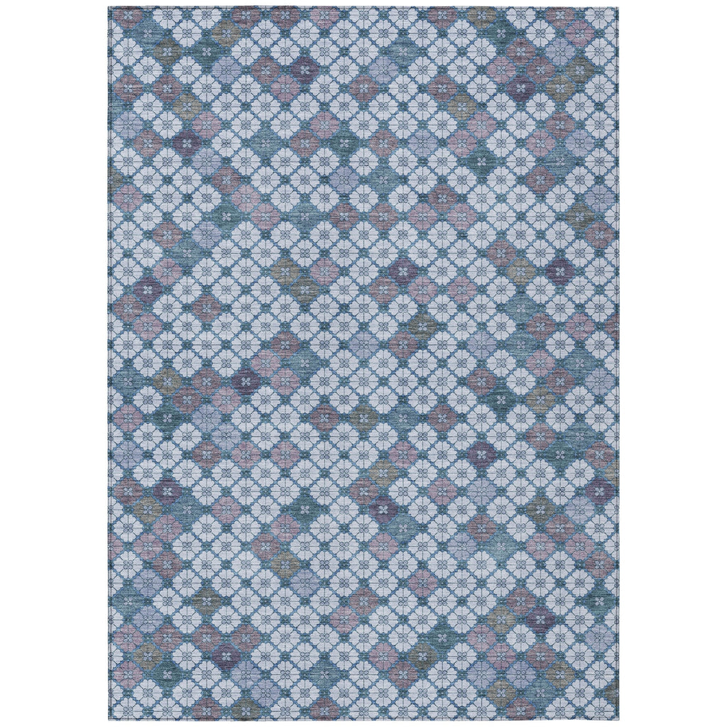 Piper Looms Chantille Geometric ACN1837 Sky Machine Washable Area Rug main image