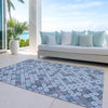 Piper Looms Chantille Geometric ACN1837 Sky Machine Washable Area Rug Outdoor Lifestyle Image Feature