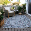 Piper Looms Chantille Geometric ACN1837 Sky Machine Washable Area Rug Outdoor Lifestyle Image Feature