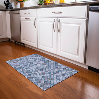 Piper Looms Chantille Geometric ACN1837 Sky Machine Washable Area Rug Scatter Lifestyle Image Feature