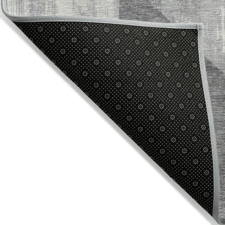 Piper Looms Chantille Modern ACN1838 Gray Machine Washable Area Rug Backing Image