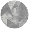 Piper Looms Chantille Modern ACN1838 Gray Machine Washable Area Rug Round Main Image