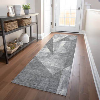Piper Looms Chantille Modern ACN1838 Gray Machine Washable Area Rug Runner Lifestyle Image Feature