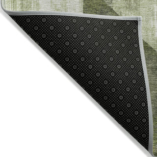 Piper Looms Chantille Modern ACN1838 Green Machine Washable Area Rug Backing Image