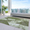 Piper Looms Chantille Modern ACN1838 Green Machine Washable Area Rug Outdoor Lifestyle Image Feature
