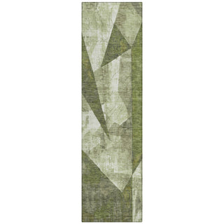 Piper Looms Chantille Modern ACN1838 Green Machine Washable Area Rug Runner Main Image