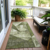 Piper Looms Chantille Modern ACN1838 Green Machine Washable Area Rug Runner Outdoor Lifestyle Image Feature