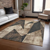 Piper Looms Chantille Modern ACN1838 Mocha Machine Washable Area Rug Lifestyle Image Feature
