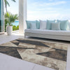 Piper Looms Chantille Modern ACN1838 Mocha Machine Washable Area Rug Outdoor Lifestyle Image Feature