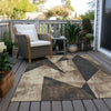 Piper Looms Chantille Modern ACN1838 Mocha Machine Washable Area Rug Outdoor Lifestyle Image Feature