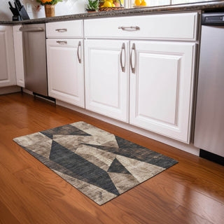 Piper Looms Chantille Modern ACN1838 Mocha Machine Washable Area Rug Scatter Lifestyle Image Feature