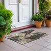 Piper Looms Chantille Modern ACN1838 Mocha Machine Washable Area Rug Scatter Outdoor Lifestyle Image Feature