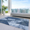 Piper Looms Chantille Modern ACN1838 Navy Machine Washable Area Rug Outdoor Lifestyle Image Feature