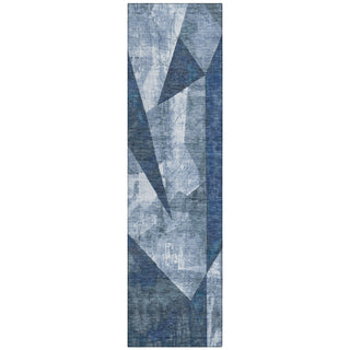 Piper Looms Chantille Modern ACN1838 Navy Machine Washable Area Rug Runner Main Image