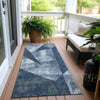 Piper Looms Chantille Modern ACN1838 Navy Machine Washable Area Rug Runner Outdoor Lifestyle Image Feature
