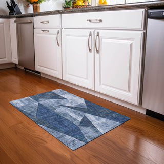 Piper Looms Chantille Modern ACN1838 Navy Machine Washable Area Rug Scatter Lifestyle Image Feature