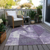 Piper Looms Chantille Modern ACN1838 Purple Machine Washable Area Rug Outdoor Lifestyle Image Feature