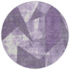 Piper Looms Chantille Modern ACN1838 Purple Machine Washable Area Rug Round Main Image