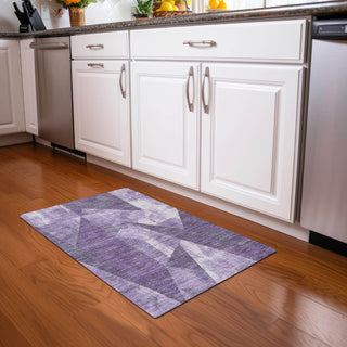 Piper Looms Chantille Modern ACN1838 Purple Machine Washable Area Rug Scatter Lifestyle Image Feature
