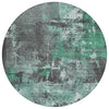 Piper Looms Chantille Abstract ACN1839 Green Machine Washable Area Rug Round Main Image
