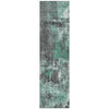 Piper Looms Chantille Abstract ACN1839 Green Machine Washable Area Rug Runner Main Image