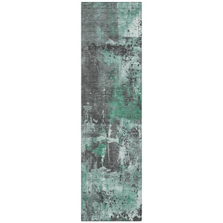 Piper Looms Chantille Abstract ACN1839 Green Machine Washable Area Rug Runner Main Image