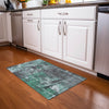 Piper Looms Chantille Abstract ACN1839 Green Machine Washable Area Rug Scatter Lifestyle Image Feature