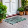 Piper Looms Chantille Abstract ACN1839 Green Machine Washable Area Rug Scatter Outdoor Lifestyle Image Feature