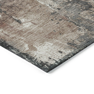 Piper Looms Chantille Abstract ACN1839 Paprika Machine Washable Area Rug Corner Image