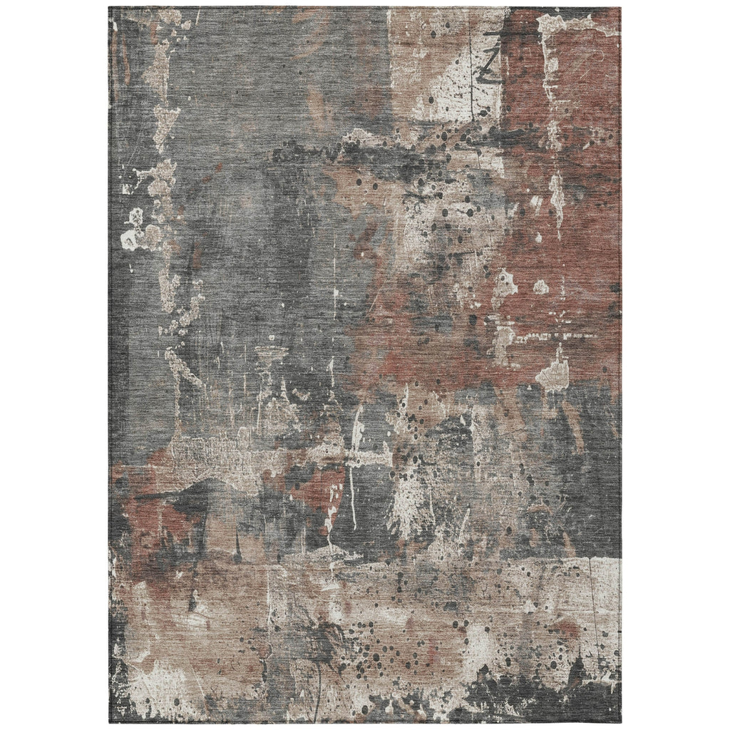 Piper Looms Chantille Abstract ACN1839 Paprika Machine Washable Area Rug main image