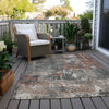 Piper Looms Chantille Abstract ACN1839 Paprika Machine Washable Area Rug Outdoor Lifestyle Image Feature