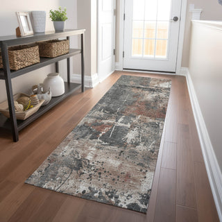 Piper Looms Chantille Abstract ACN1839 Paprika Machine Washable Area Rug Runner Lifestyle Image Feature