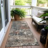 Piper Looms Chantille Abstract ACN1839 Paprika Machine Washable Area Rug Runner Outdoor Lifestyle Image Feature