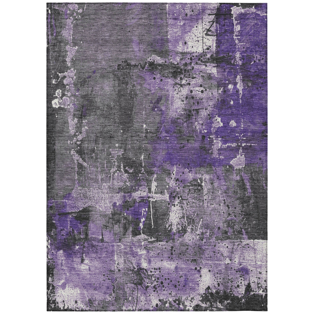 Piper Looms Chantille Abstract ACN1839 Purple Machine Washable Area Rug main image