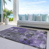 Piper Looms Chantille Abstract ACN1839 Purple Machine Washable Area Rug Outdoor Lifestyle Image Feature
