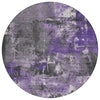 Piper Looms Chantille Abstract ACN1839 Purple Machine Washable Area Rug Round Main Image