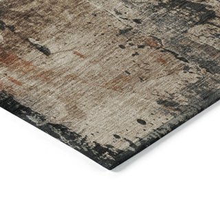 Piper Looms Chantille Abstract ACN1839 Taupe Machine Washable Area Rug Corner Image