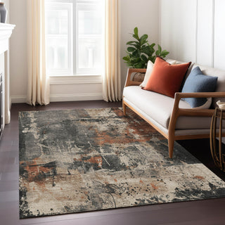 Piper Looms Chantille Abstract ACN1839 Taupe Machine Washable Area Rug Lifestyle Image Feature