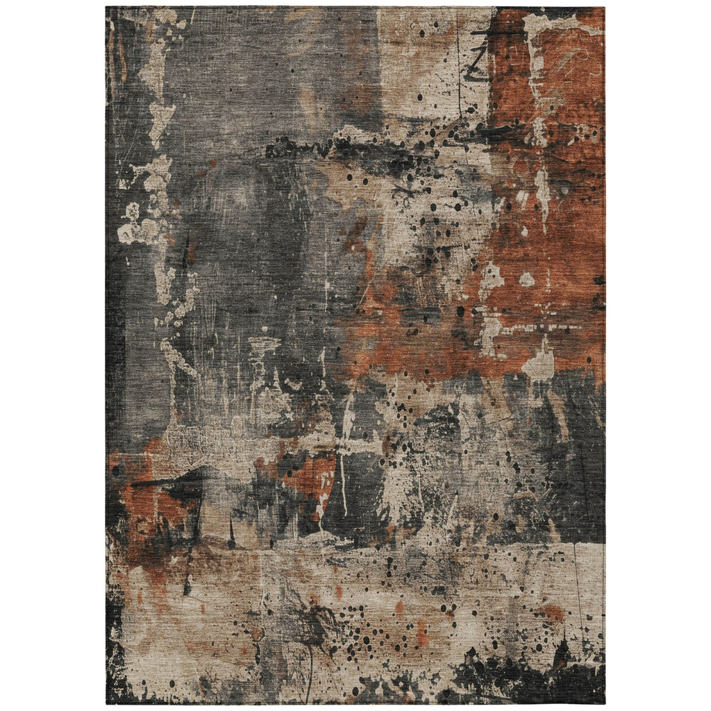 Piper Looms Chantille Abstract ACN1839 Taupe Machine Washable Area Rug main image