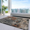 Piper Looms Chantille Abstract ACN1839 Taupe Machine Washable Area Rug Outdoor Lifestyle Image Feature
