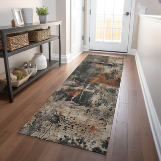Piper Looms Chantille Abstract ACN1839 Taupe Machine Washable Area Rug Runner Lifestyle Image Feature