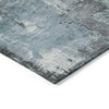Piper Looms Chantille Abstract ACN1839 Teal Machine Washable Area Rug Corner Image