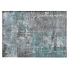 Piper Looms Chantille Abstract ACN1839 Teal Machine Washable Area Rug Scatter Main Image