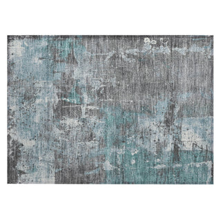 Piper Looms Chantille Abstract ACN1839 Teal Machine Washable Area Rug Scatter Main Image