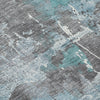 Piper Looms Chantille Abstract ACN1839 Teal Machine Washable Area Rug Swatch Image