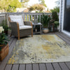 Piper Looms Chantille Abstract ACN1840 Gold Machine Washable Area Rug Outdoor Lifestyle Image Feature
