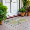 Piper Looms Chantille Abstract ACN1840 Gold Machine Washable Area Rug Scatter Outdoor Lifestyle Image Feature